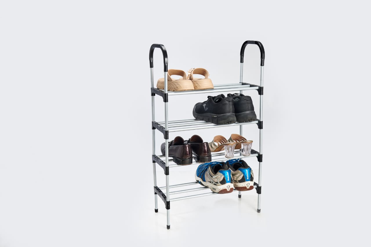 4 layer shoe rack steel